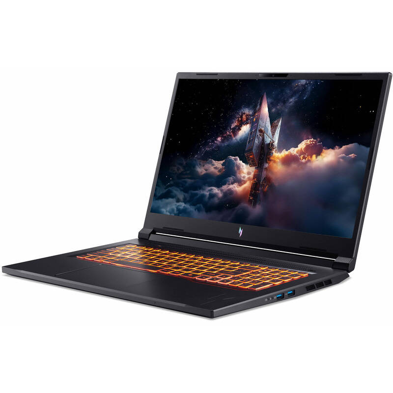 Laptop Acer Nitro V17 AI FHD 17.3 inch AMD Ryzen 5 240 16GB 512GB SSD RTX 5050 Windows 11 Home Obsidian Black