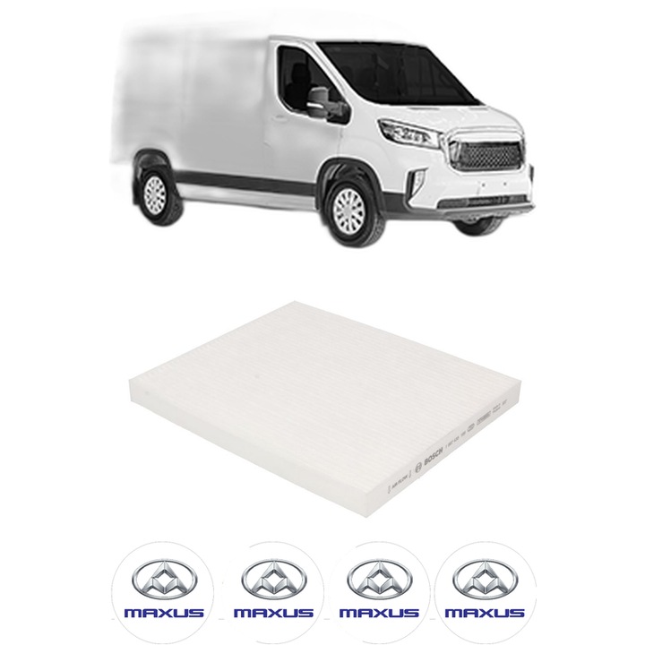 Filtru habitaclu polen MAXUS DELIVER 9 Van 2.0 D (SV63C, SV63D) din 2022 KW 109 CP 148 CMC 1996, Auto, Bosch, 4x Stickere auto cu MAXUS