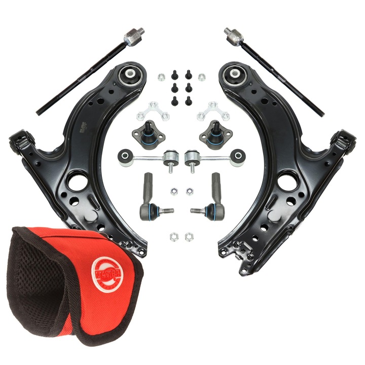 Master-Sport komplett felfüggesztő kar készlet, első tengelyre, 10kg, kompatibilis Audi A3, Seat Toledo II, Skoda Octavia I, VW Golf IV modellekkel