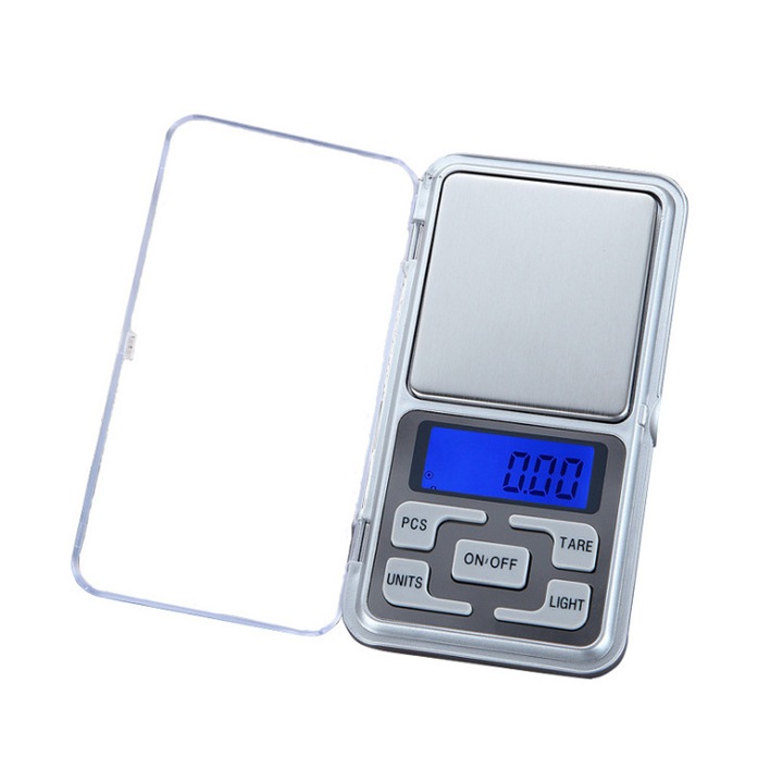 Cantar portabil HERUSI 0.01-200g albastru 6.2x12x2cm