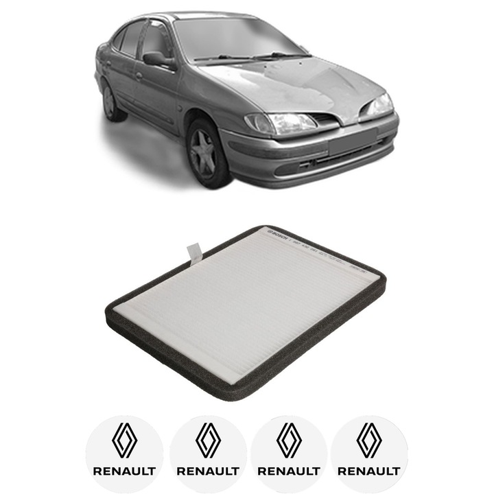 Filtru habitaclu polen RENAULT MEGANE I Hatchback Van (SA0/1_) 1.9 (SA0U, SA0R, SA0A) din 1995-2000 KW 47 CP 64 CMC 1870, Auto, Bosch, 4x Stickere auto cu RENAULT