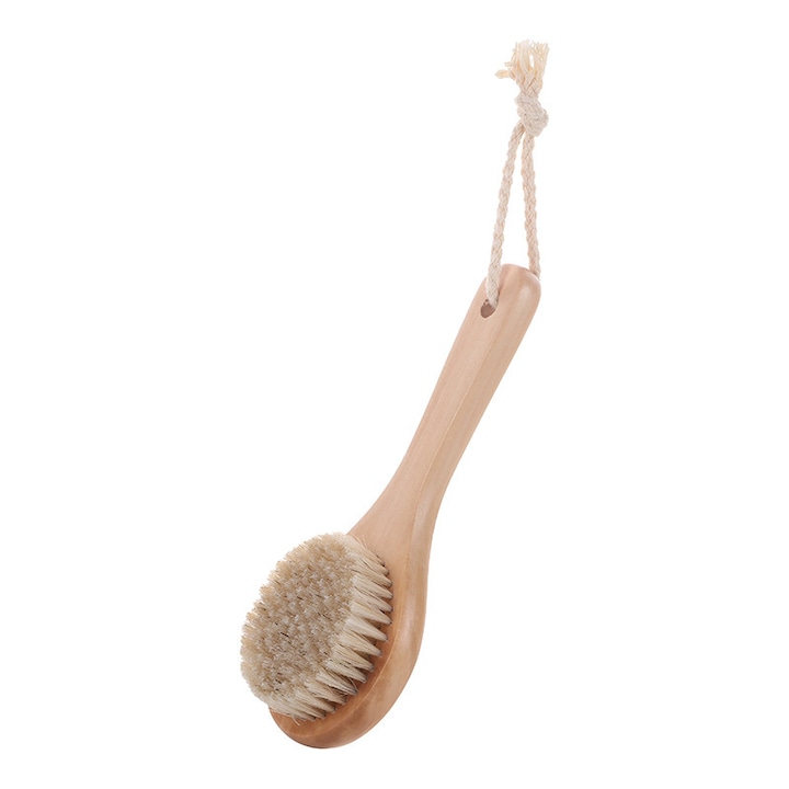 HERUSI hosszú fürdőkefe, fa, 20cm, hámlasztás, vérkeringés