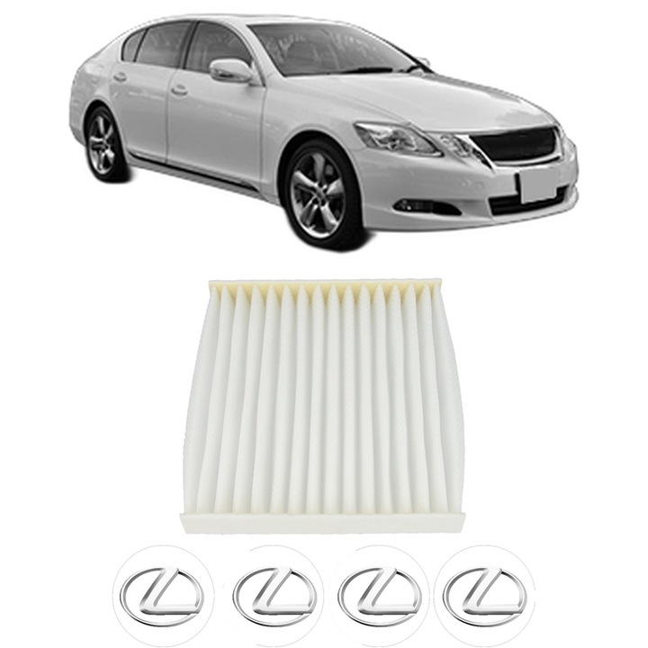 Filtru habitaclu polen LEXUS GS (_S19_) 450h (GRS191_, GWS191_, GRS191R, GWS191R) din 2006-2011 KW 254 CP 345 CMC 3456, Auto, Bosch, 4x Stickere auto cu LEXUS