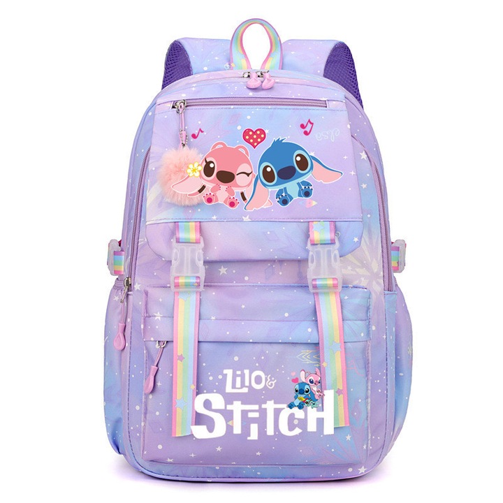 Nagy kapacitású hátizsák – Aranyos, hétköznapi nylon hátizsák, rajzfilmes iskolatáska utazáshoz és munkába járáshoz