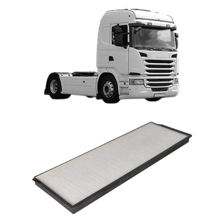 Filtru habitaclu polen SCANIA G I G230 din 2007-2019 KW 169 CP 230 CMC 9291, Auto, Bosch, 4x Stickere auto cu SCANIA