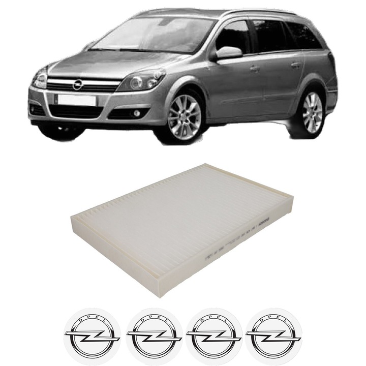 Filtru habitaclu polen OPEL ASTRA H Estate (A04) 1.6 Turbo (L35) din 2007-2010 KW 132 CP 180 CMC 1598, Auto, Bosch, 4x Stickere auto cu OPEL