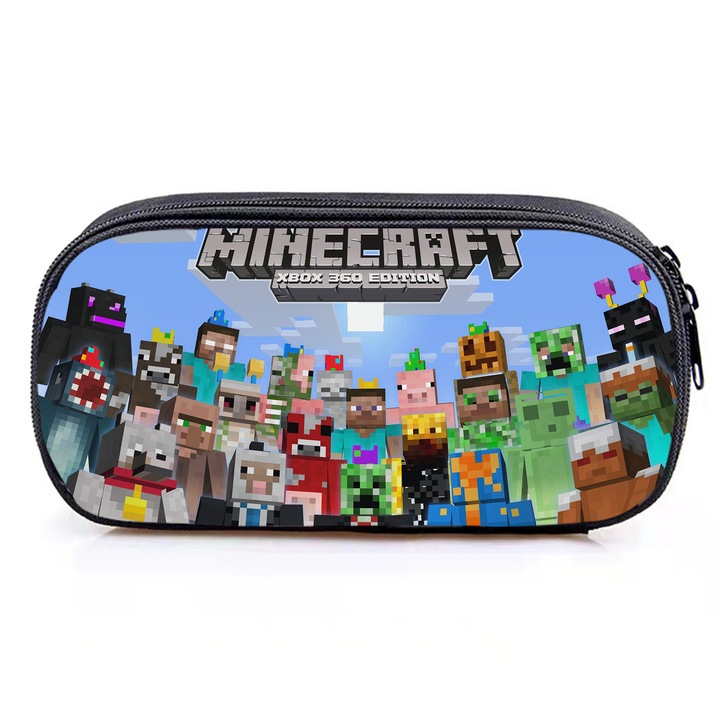 Penar HERUSI Minecraft, organizator rechizite, poliester, 21.5x10x5cm