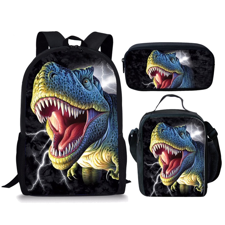 Herusi Jurassic World hátizsák szett 3 részes többszínű 30x45x15cm