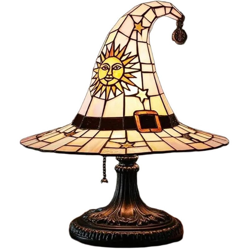 Lampa Witch Hat, alb, 18x11x8cm, set de lumini de Halloween - eMAG.ro