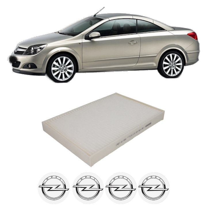 Filtru habitaclu polen OPEL ASTRA H TwinTop (A04) 1.6 Turbo (L67) din 2007-2010 KW 132 CP 180 CMC 1598, Auto, Bosch, 4x Stickere auto cu OPEL