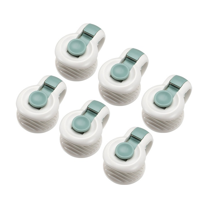 Set 6 clips pentru pilote, design fara ace, culori vibrante