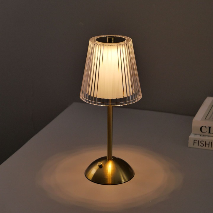 Lampa de masa LED HERUSI, fara fir, reglabila, multicolor, 400g, 2000mAh, 8-10h autonomie