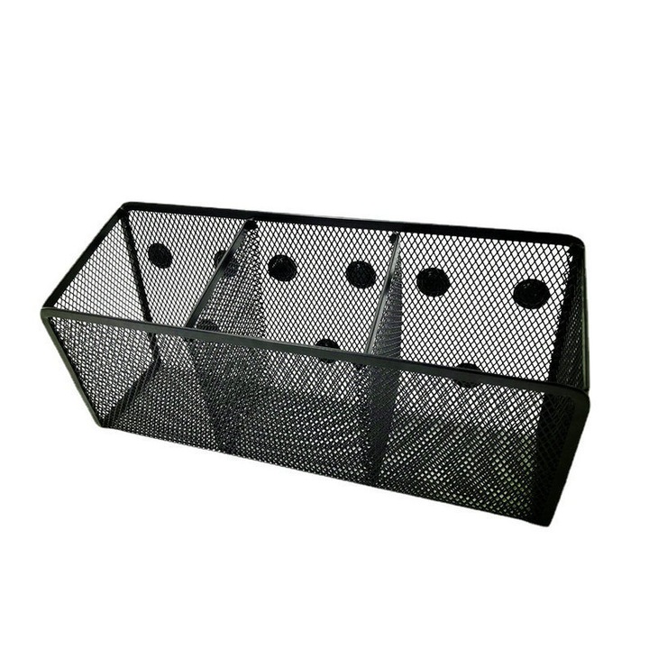 Suport magnetic pentru pixuri HERUSI alb organizator birou 20x10x8cm