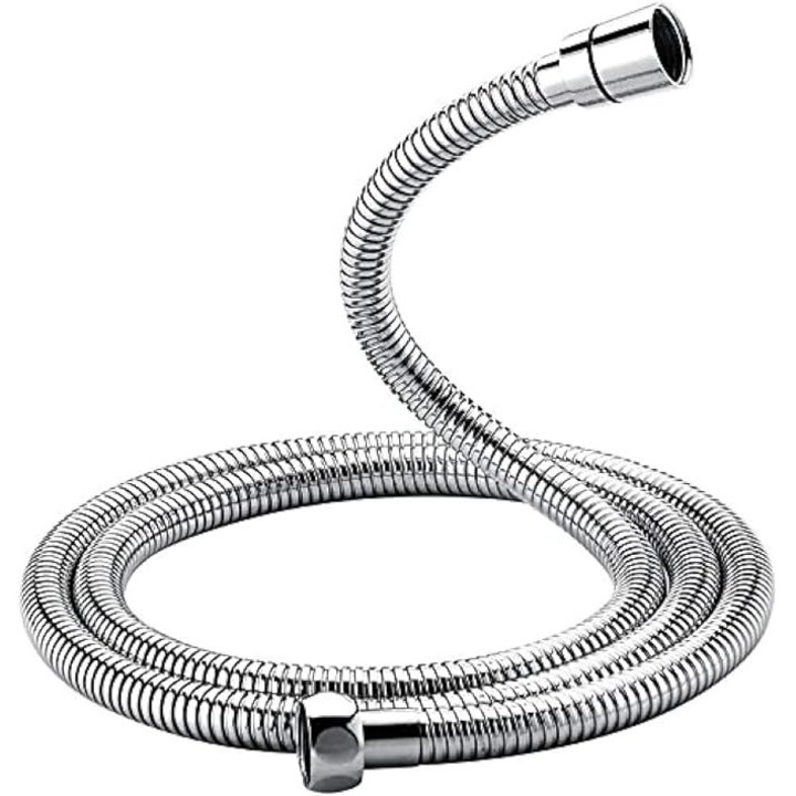 Furtun de dus universal G851-20 (G1/2 inch, 2M), furtun de dus anti-rasucire si anti-indoire, otel inoxidabil/crom