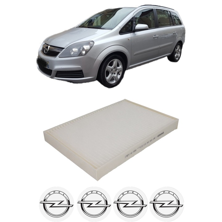 Filtru habitaclu polen OPEL ZAFIRA B Box Body/MPV (A05) 1.7 CDTI VAN (M75) din 2008-2015 KW 81 CP 110 CMC 1686, Auto, Bosch, 4x Stickere auto cu OPEL