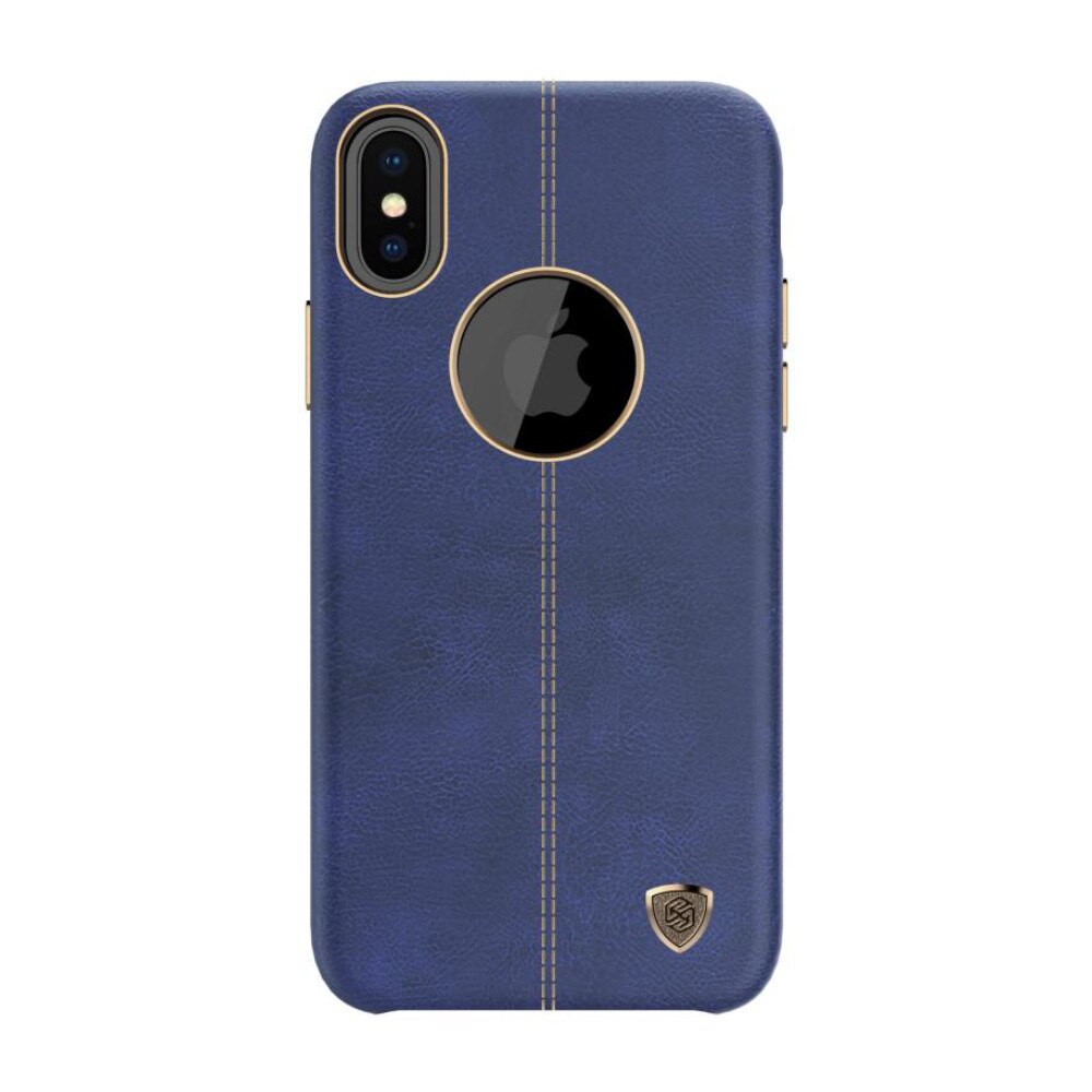 Husa spate din piele Nillkin Englon pentru iPhone X, albastru