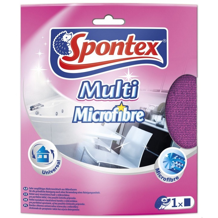 Laveta Spontex, Panza microfibra, 32x32 cm