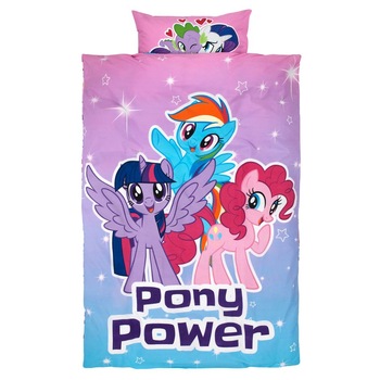 Lenjerii de pat 1 persoana, Zola®, Disney My Little pony, 140x200 cm Lenjerii de pat 1 persoana, Zola®, Disney My Little pony, 140x200 cm