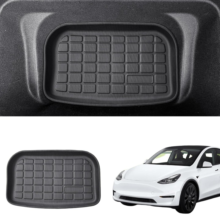 Csomagtartó védőszőnyeg Tesla Model Y 2021-2023-hoz, csúszásmentes, fekete, TPE anyagból, könnyen tisztítható