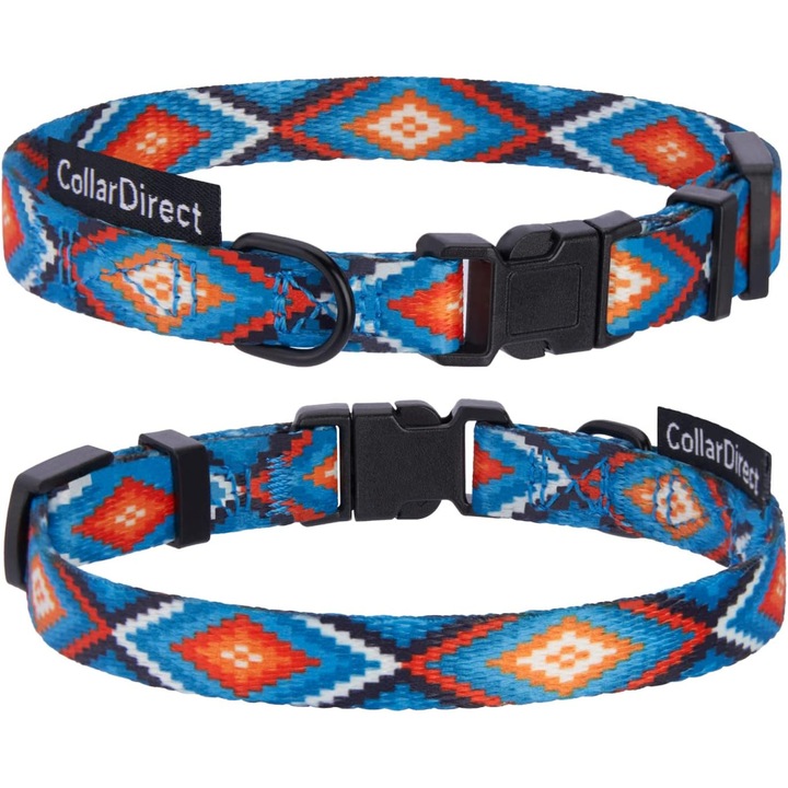 Nyakörv kutyáknak, CollarDirect, nylon, állítható, 35,6-45,7 cm, színes