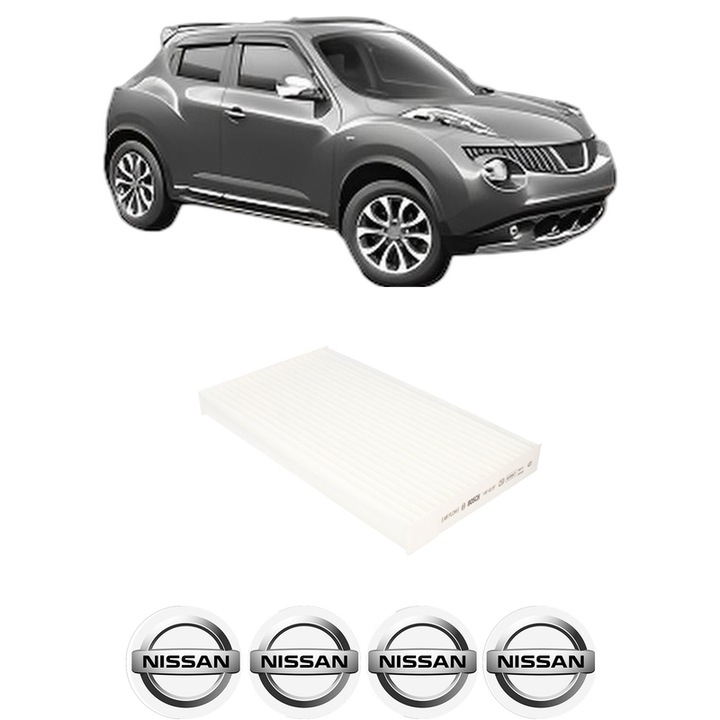 Filtru habitaclu polen NISSAN JUKE (F15) 1.5 dCi din 2010-2019 KW 81 CP 110 CMC 1461, Auto, Bosch, 4x Stickere auto cu NISSAN