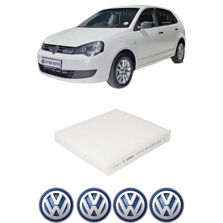 Filtru habitaclu polen Volkswagen POLO VIVO Hatchback (6S1, 6S3) 1.4 din 2010-2019 KW 55 CP 75 CMC 1390, Auto, Bosch, 4x Stickere auto cu Volkswagen