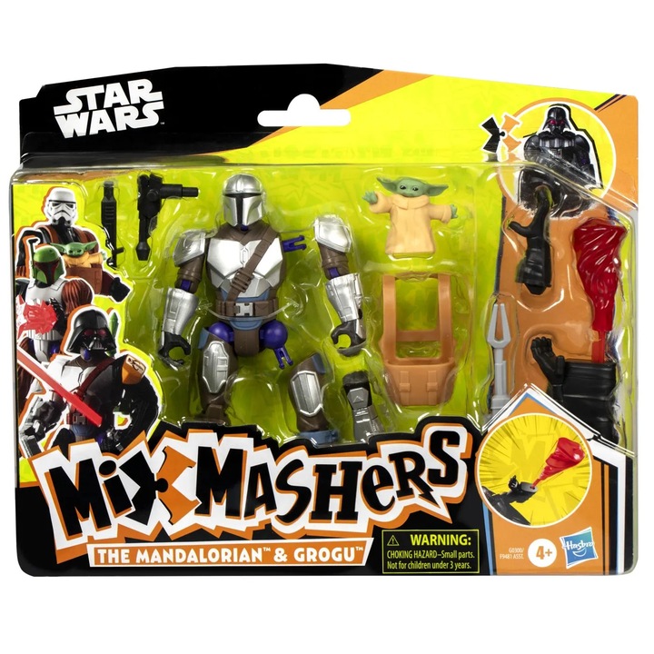Star Wars Mix Mashers Deluxe комплект фигурка Мандалорец и Грогу 12 см и аксесоари