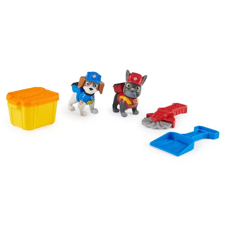 Patrula catelusilor echipa rubble set 2 figurine charger si wheeler