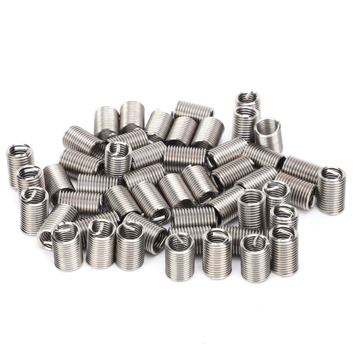 Set 100 buc insertii filetate HERUSI, otel inoxidabil, rosu, M3x0.5x2.5D