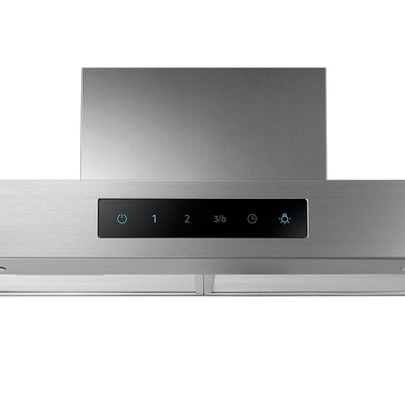 Hota incorporabila decorativa Samsung NK24M5060SS/UR, Putere de absorbtie 531 m3/h, 1 motor, 60 cm, Control tactil, Booster, Indicator saturare filtru, LED, Inox