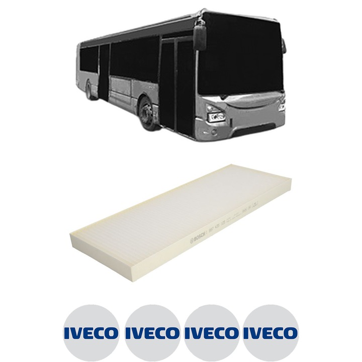Filtru habitaclu polen IVECO URBANWAY URBANWAY 12m din 2013 KW 228 CP 310 CMC 8708, Auto, Bosch, 4x Stickere auto cu IVECO