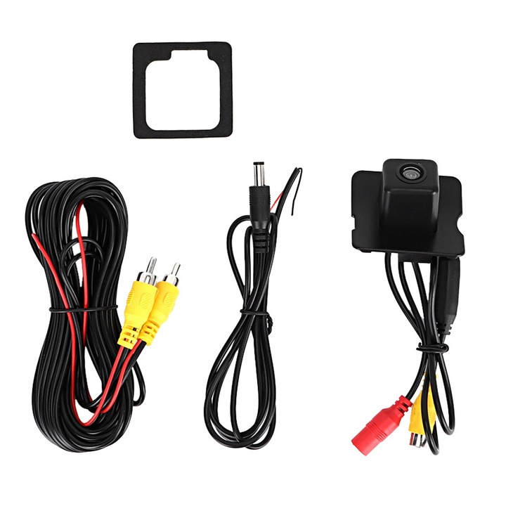 Camera auto HERUSI, LED, rezistenta la apa, mica, negru