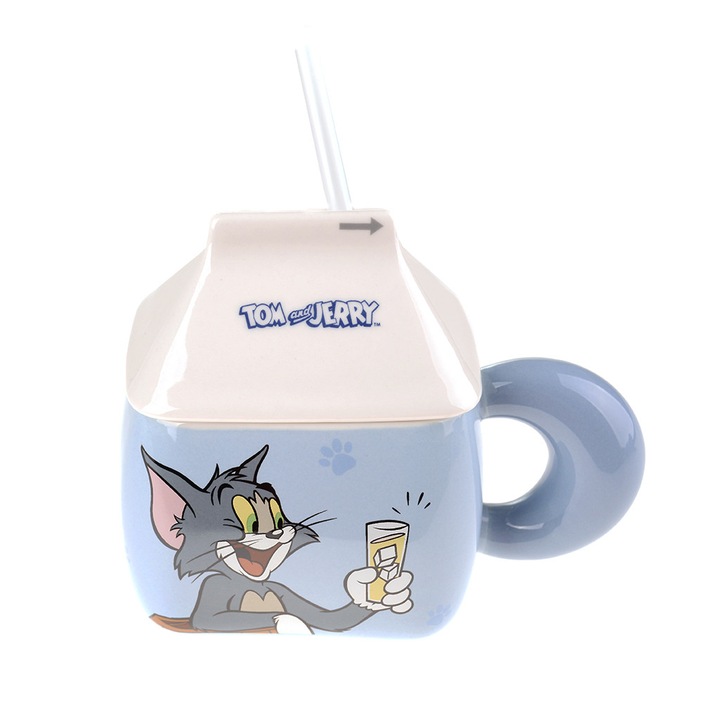 Cană pentru copii, Tom și Jerry, Ceramică, 13x15 cm, 200 ml