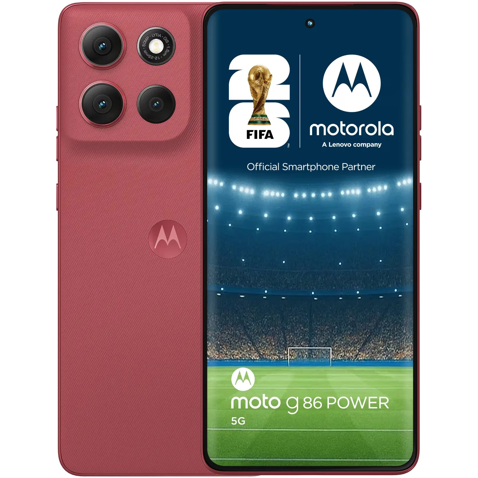 Telefon mobil Motorola g86 Power, Dual SIM, 256GB, 12GB RAM, 5G, PANTONE Chrysanthemum (pink)