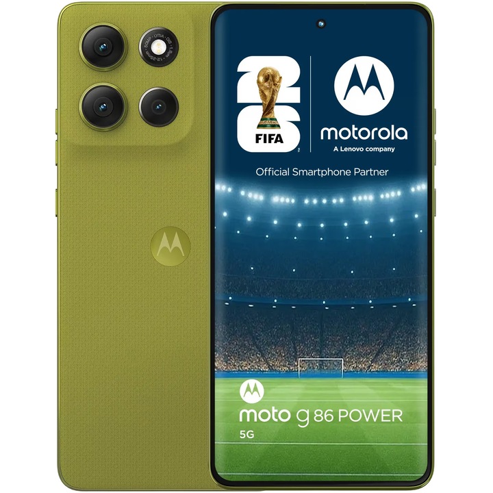 Смартфон Motorola g86 Power, Dual SIM, 256GB, 12GB RAM, 5G, PANTONE Golden Cypress (green)