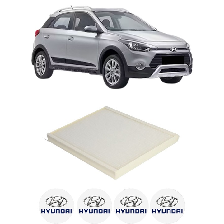 Filtru habitaclu polen HYUNDAI i20 ACTIVE (IB, GB) 1.4 CRDI din 2015-2018 KW 66 CP 90 CMC 1396, Auto, Bosch, 4x Stickere auto cu HYUNDAI