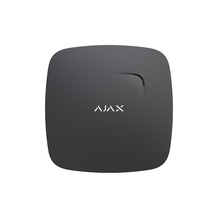 Детектор за дим с безжичен температурен датчик Ajax FireProtect, черен