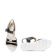 Sandale cu doua barete si talpa joasa, Release, Piele sintetica, 37, Negru