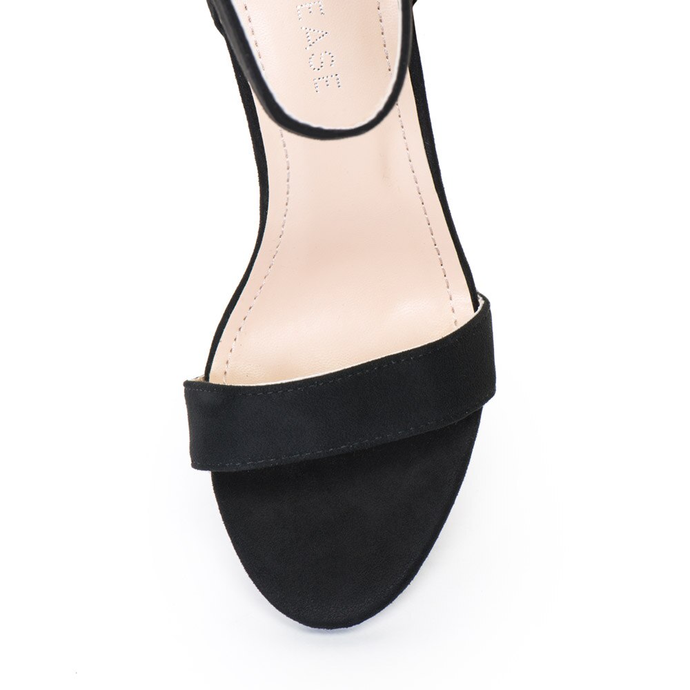 Sandale cu toc masiv si canafi, Release, Piele sintetica, 37, Negru ...