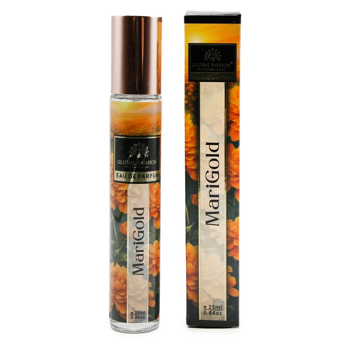 Apa de parfum Global Fashion Mari Gold 25 ml, floral-lemnos, pentru femei