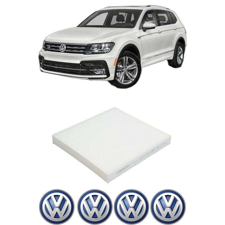 Filtru habitaclu polen Volkswagen TIGUAN (AD1, AX1) 2.0 TDI 4motion din 2016-2020 KW 140 CP 190 CMC 1968, Auto, Bosch, 4x Stickere auto cu Volkswagen