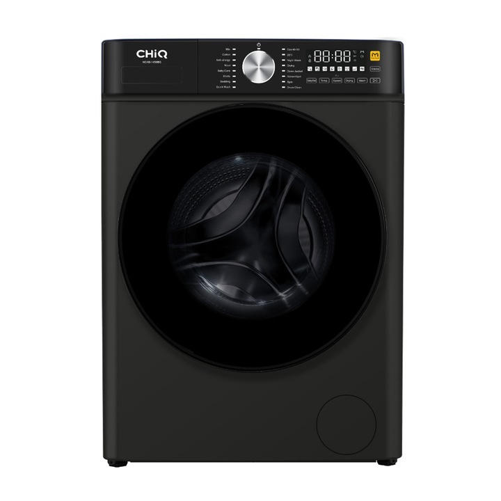 Mașină de spălat rufe cu uscător ChiQ MG100-14596BG, 10/6 kg, 1400 rpm, neagră