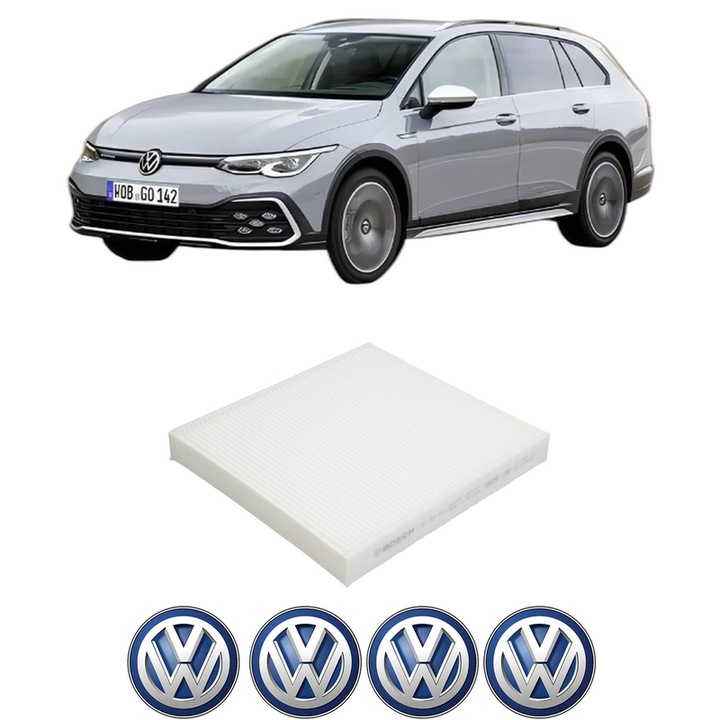 Filtru habitaclu polen Volkswagen GOLF ALLTRACK VIII (CG5) 2.0 TDI 4motion din 2020 KW 147 CP 200 CMC 1968, Auto, Bosch, 4x Stickere auto cu Volkswagen