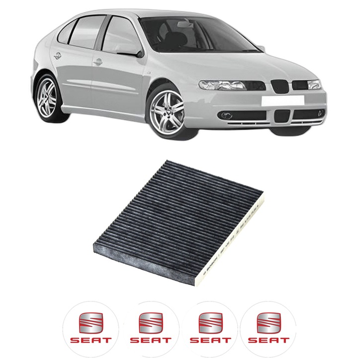 Filtru habitaclu polen Carbon SEAT LEON (1M1) 1.8 20V T 4 din 1999-2006 KW 132 CP 180 CMC 1781, Auto, Bosch, 4x Stickere auto cu SEAT