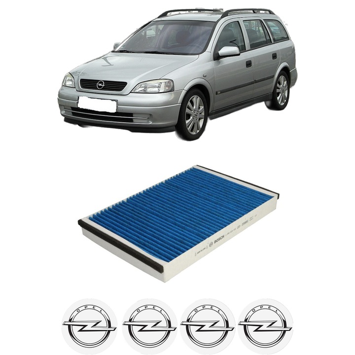 Filtru habitaclu polen Carbon OPEL ASTRA H Estate Van (L70) 1.9 CDTI 16V (L70) din 2004-2010 KW 88 CP 120 CMC 1910, Auto, Bosch, 4x Stickere auto cu OPEL