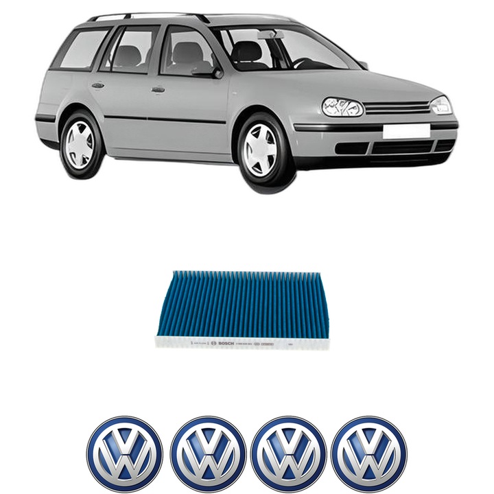 Filtru habitaclu polen Carbon Volkswagen GOLF IV Variant (1J5) 1.4 16V din 1999-2006 KW 55 CP 75 CMC 1390, Auto, Bosch, 4x Stickere auto cu Volkswagen