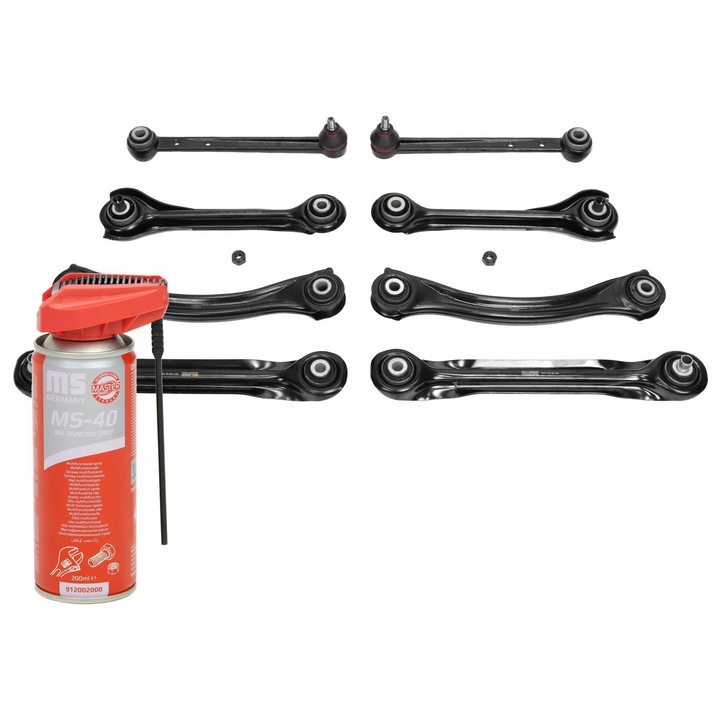 8 db-os hátsó lengőkar készlet, Master Sport Germany, 36793/1-SET-MS, fekete