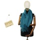 Esarfa dama, din lana, Buticcochet, 70x190 cm, model Uni, Turcoaz - ES3119