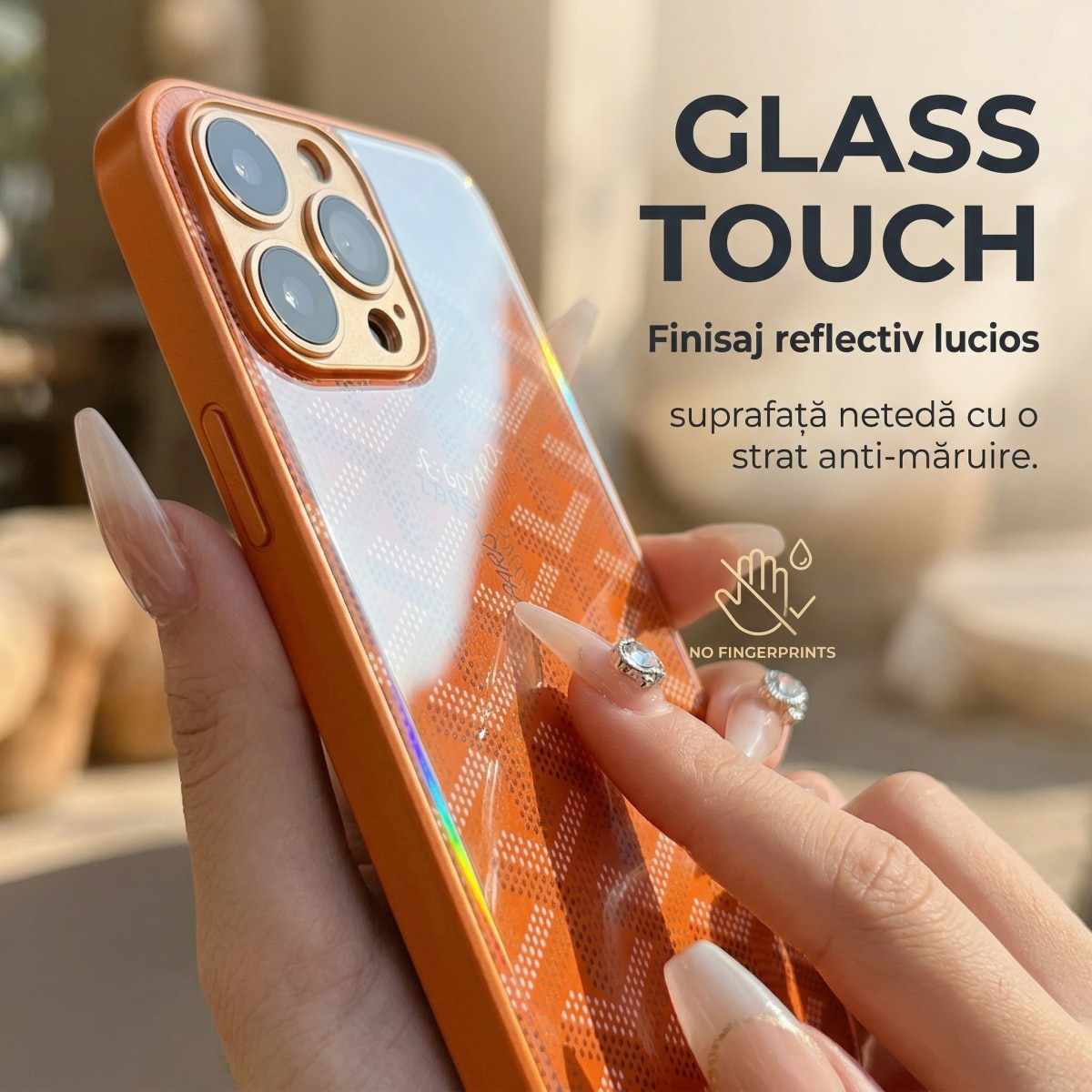 Husa Pentru iPhone 17 Pro, Acril, Super Rezistenta, Portocaliu