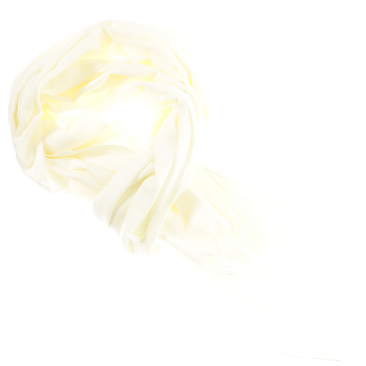 Női sál, gyapjú, Buticcochet, 70x190 cm, egyszínű modell, fehér - ES3122